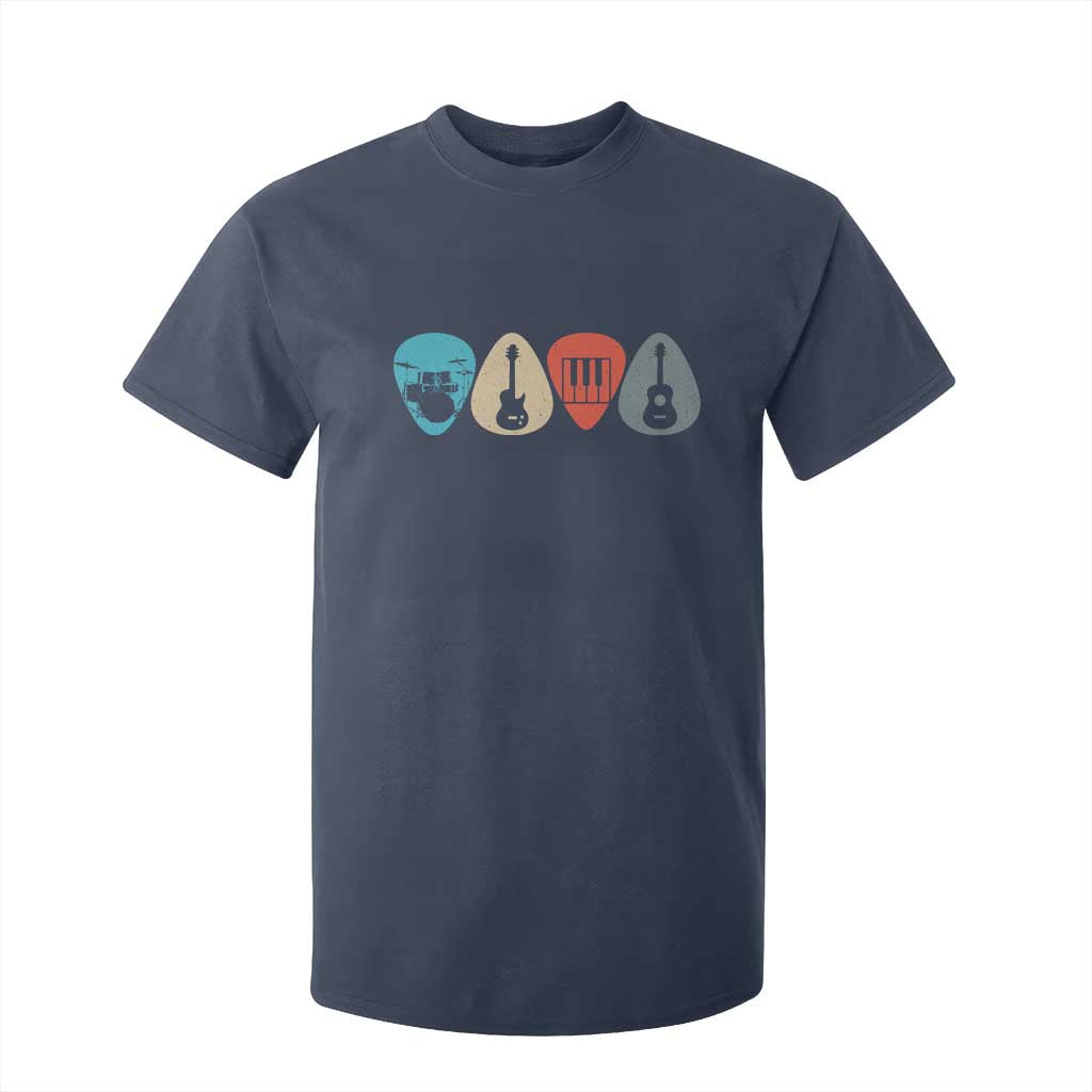 Guitar Pick T Shirt For Kid Retro Music Instrument TS10 Navy Print Your Wear