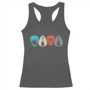 Guitar Pick Racerback Tank Top Retro Music Instrument TS10 Dark Heather Print Your Wear