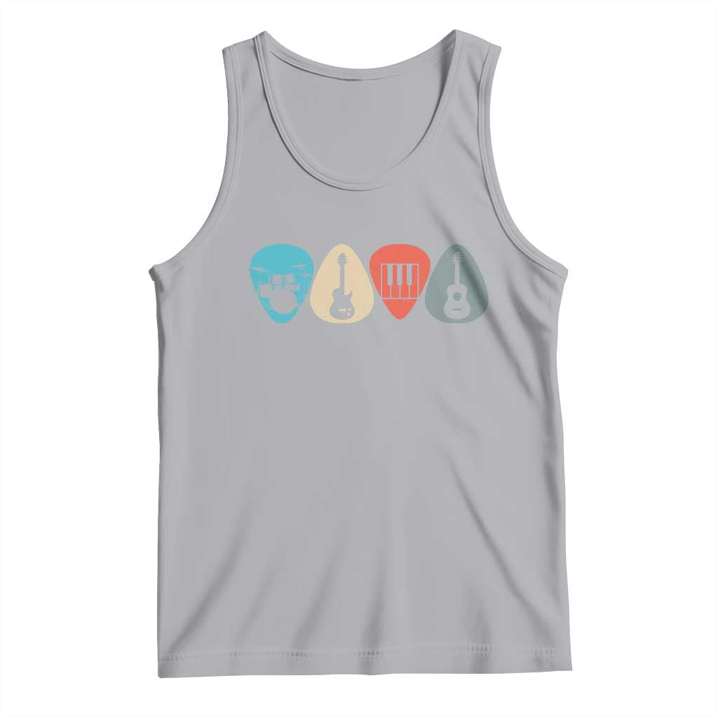 Guitar Pick Tank Top Retro Music Instrument TS10 Athletic Heather Print Your Wear