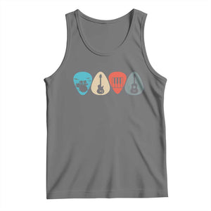 Guitar Pick Tank Top Retro Music Instrument TS10 Black Heather Print Your Wear