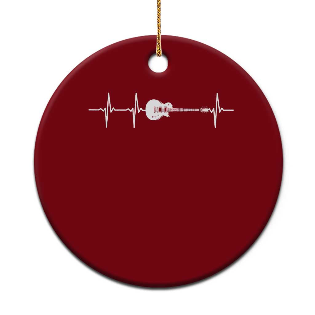 Guitar Heartbeat Ceramic Ornament Funny Guitarist Guitars Music Lovers TS10 1pc Red Print Your Wear