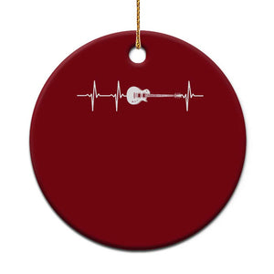 Guitar Heartbeat Ceramic Ornament Funny Guitarist Guitars Music Lovers TS10 1pc Red Print Your Wear