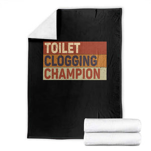 Toilet Clogging Champion Throw Blanket TS10 Black Print Your Wear