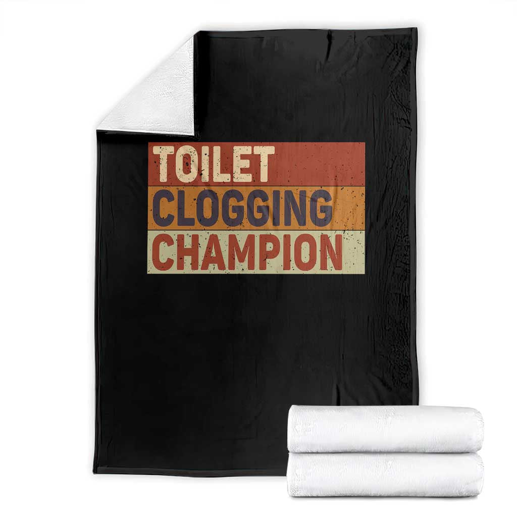 Toilet Clogging Champion Throw Blanket TS10 Black Print Your Wear