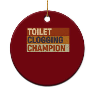 Toilet Clogging Champion Ceramic Ornament TS10 1pc Red Print Your Wear