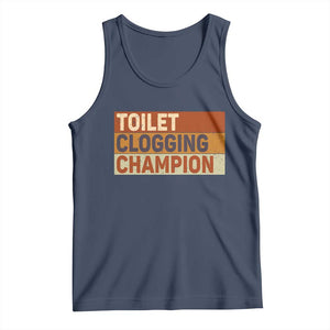 Toilet Clogging Champion Tank Top TS10 Navy Print Your Wear
