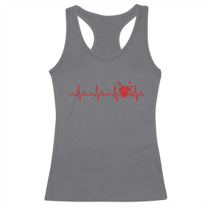 Drums Heartbeat Racerback Tank Top Drummer Percussionist TS10 Charcoal Print Your Wear