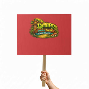 Minnesota Learing Center Protest Sign Funny Childcare Day Care TS10 Horizontal 18" × 24" Red Print Your Wear