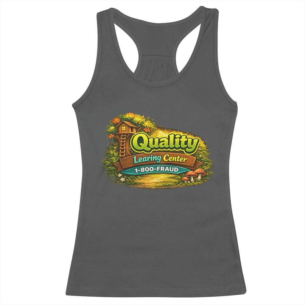 Minnesota Learing Center Racerback Tank Top Funny Childcare Day Care TS10 Dark Heather Print Your Wear