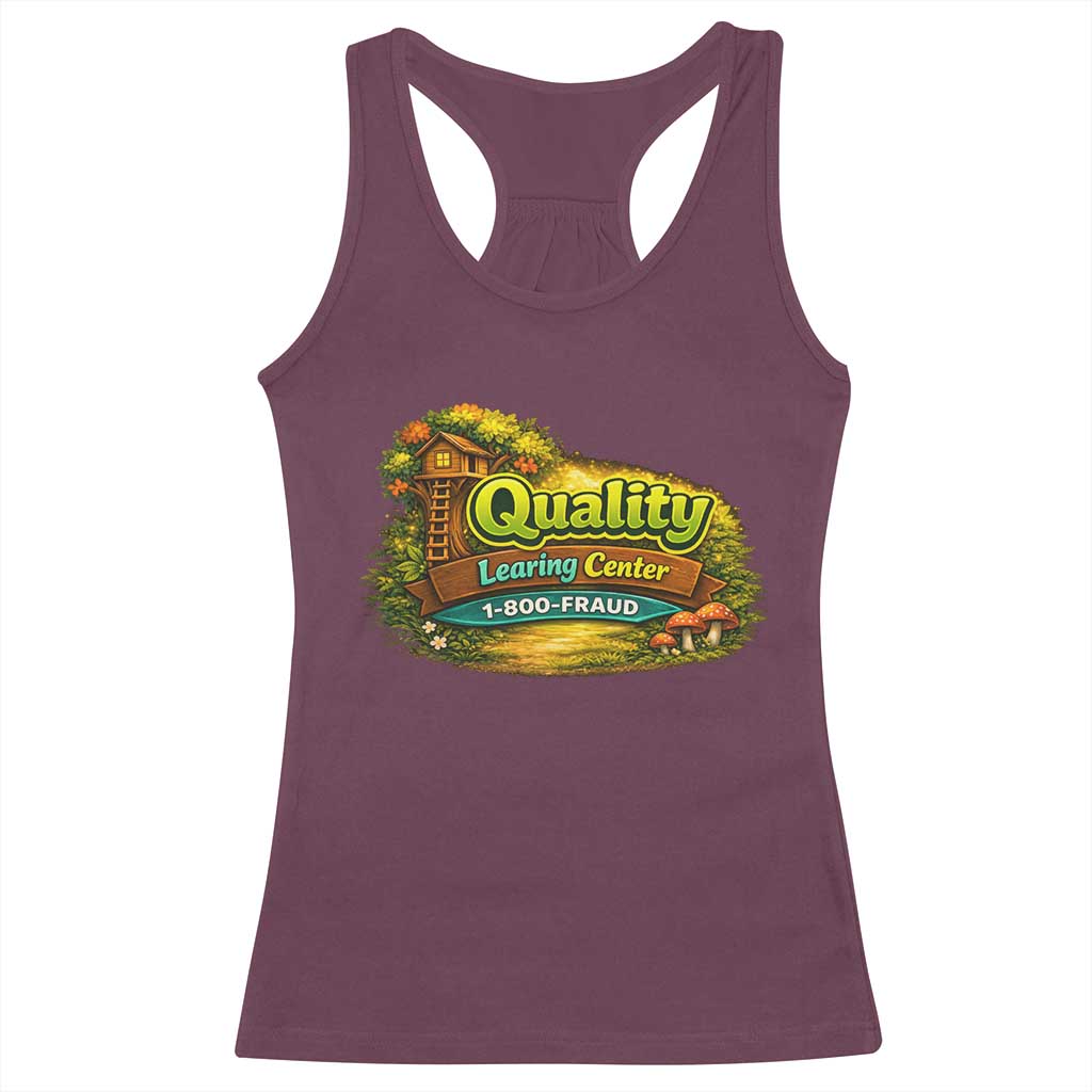 Minnesota Learing Center Racerback Tank Top Funny Childcare Day Care TS10 Maroon Print Your Wear