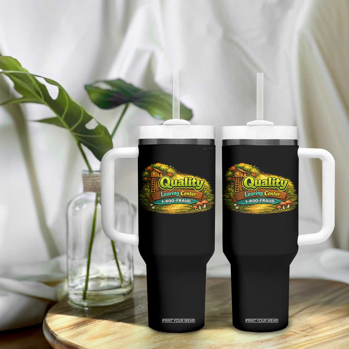 Minnesota Learing Center Tumbler With Handle Funny Childcare Day Care TS10 Print Your Wear