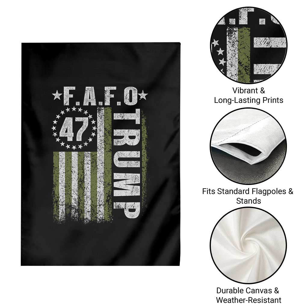 Funny Fafo Garden Flag President 47 FDT American Flag TS10 Print Your Wear