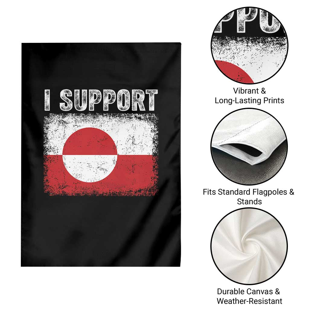 I Support Greenland Garden Flag Grunge Flag TS10 Print Your Wear