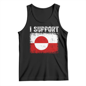 I Support Greenland Tank Top Grunge Flag TS10 Black Print Your Wear