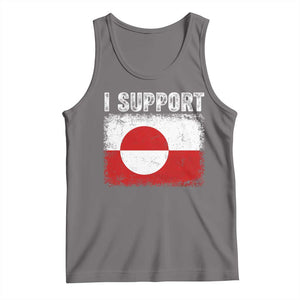 I Support Greenland Tank Top Grunge Flag TS10 Deep Heather Print Your Wear