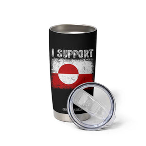 I Support Greenland Tumbler Cup Grunge Flag TS10 Print Your Wear