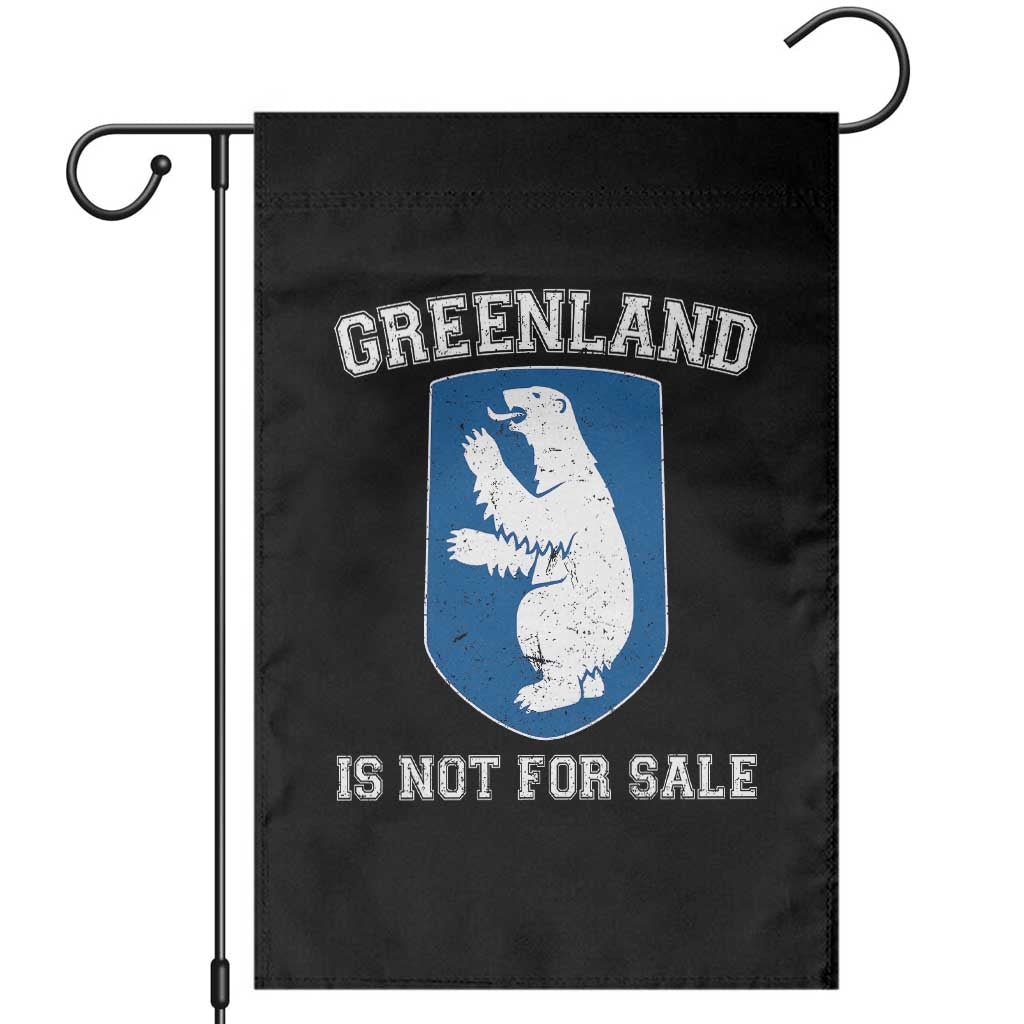 Greenland Is Not For Sale Garden Flag Polar Bear Vintage Political Protest TS10 Black Print Your Wear