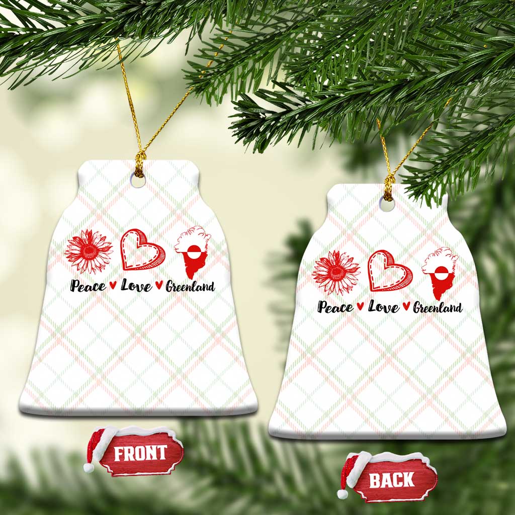 Peace Love Greenland Ceramic Ornament Sunflower Flag Stand With Greenland TS10 Print Your Wear
