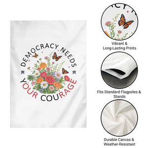 Pro Democracy Garden Flag Human Rights Our Rage Protest Floral FDT TS10 Print Your Wear