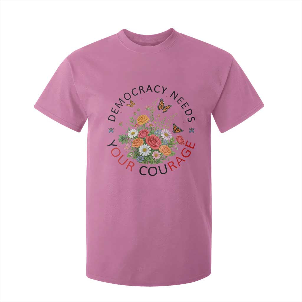 Pro Democracy T Shirt For Kid Human Rights Our Rage Protest Floral FDT TS10 Azalea Print Your Wear