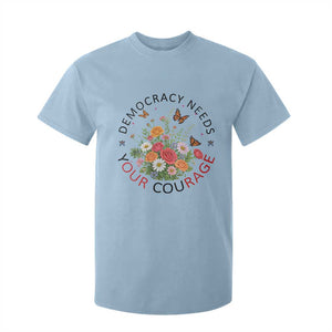 Pro Democracy T Shirt For Kid Human Rights Our Rage Protest Floral FDT TS10 Light Blue Print Your Wear