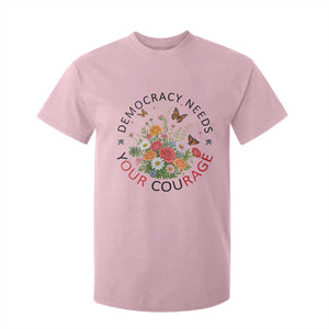 Pro Democracy T Shirt For Kid Human Rights Our Rage Protest Floral FDT TS10 Light Pink Print Your Wear