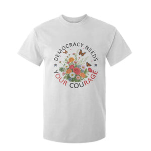 Pro Democracy T Shirt For Kid Human Rights Our Rage Protest Floral FDT TS10 White Print Your Wear