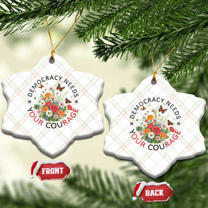 Pro Democracy Ceramic Ornament Human Rights Our Rage Protest Floral FDT TS10 Print Your Wear