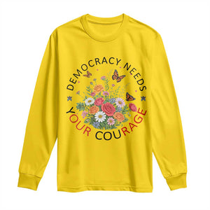 Pro Democracy Long Sleeve Shirt Human Rights Our Rage Protest Floral FDT TS10 Daisy Print Your Wear