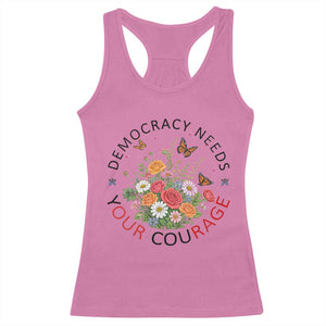 Pro Democracy Racerback Tank Top Human Rights Our Rage Protest Floral FDT TS10 Azalea Print Your Wear