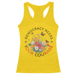 Pro Democracy Racerback Tank Top Human Rights Our Rage Protest Floral FDT TS10 Daisy Print Your Wear