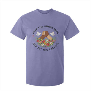 Keep The Immigrants Deport The Racist T Shirt For Kid Floral FDT TS10 Violet Print Your Wear