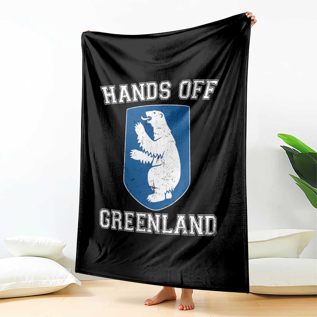 Hands Off Greenland Throw Blanket Polar Bear Vintage Political Protest TS10 Print Your Wear