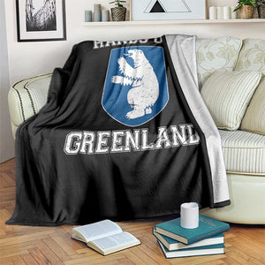 Hands Off Greenland Throw Blanket Polar Bear Vintage Political Protest TS10 Print Your Wear