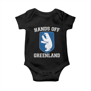 Hands Off Greenland Baby Onesie Polar Bear Vintage Political Protest TS10 Black Print Your Wear