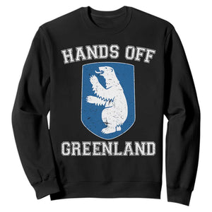Hands Off Greenland Sweatshirt Polar Bear Vintage Political Protest TS10 Black Print Your Wear