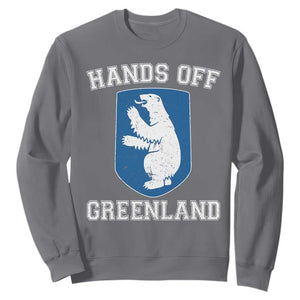 Hands Off Greenland Sweatshirt Polar Bear Vintage Political Protest TS10 Charcoal Print Your Wear