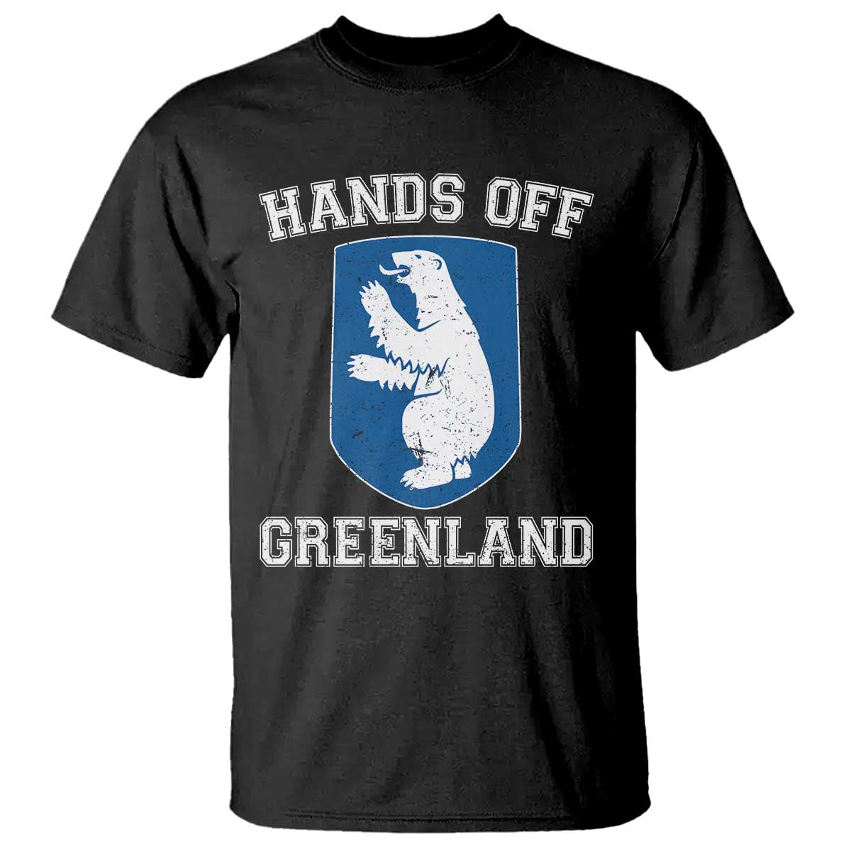 Hands Off Greenland T Shirt Polar Bear Vintage Political Protest TS10 Black Print Your Wear