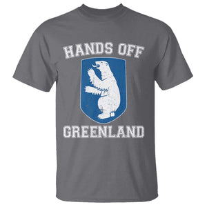 Hands Off Greenland T Shirt Polar Bear Vintage Political Protest TS10 Charcoal Print Your Wear