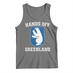 Hands Off Greenland Tank Top Polar Bear Vintage Political Protest TS10 Black Heather Print Your Wear