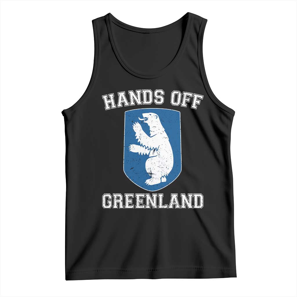 Hands Off Greenland Tank Top Polar Bear Vintage Political Protest TS10 Black Print Your Wear