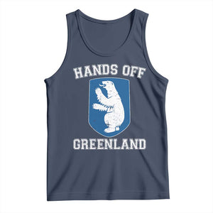 Hands Off Greenland Tank Top Polar Bear Vintage Political Protest TS10 Navy Print Your Wear