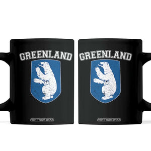 Greenland Coffee Mug Polar Bear Vintage Political Protest TS10 Black Print Your Wear