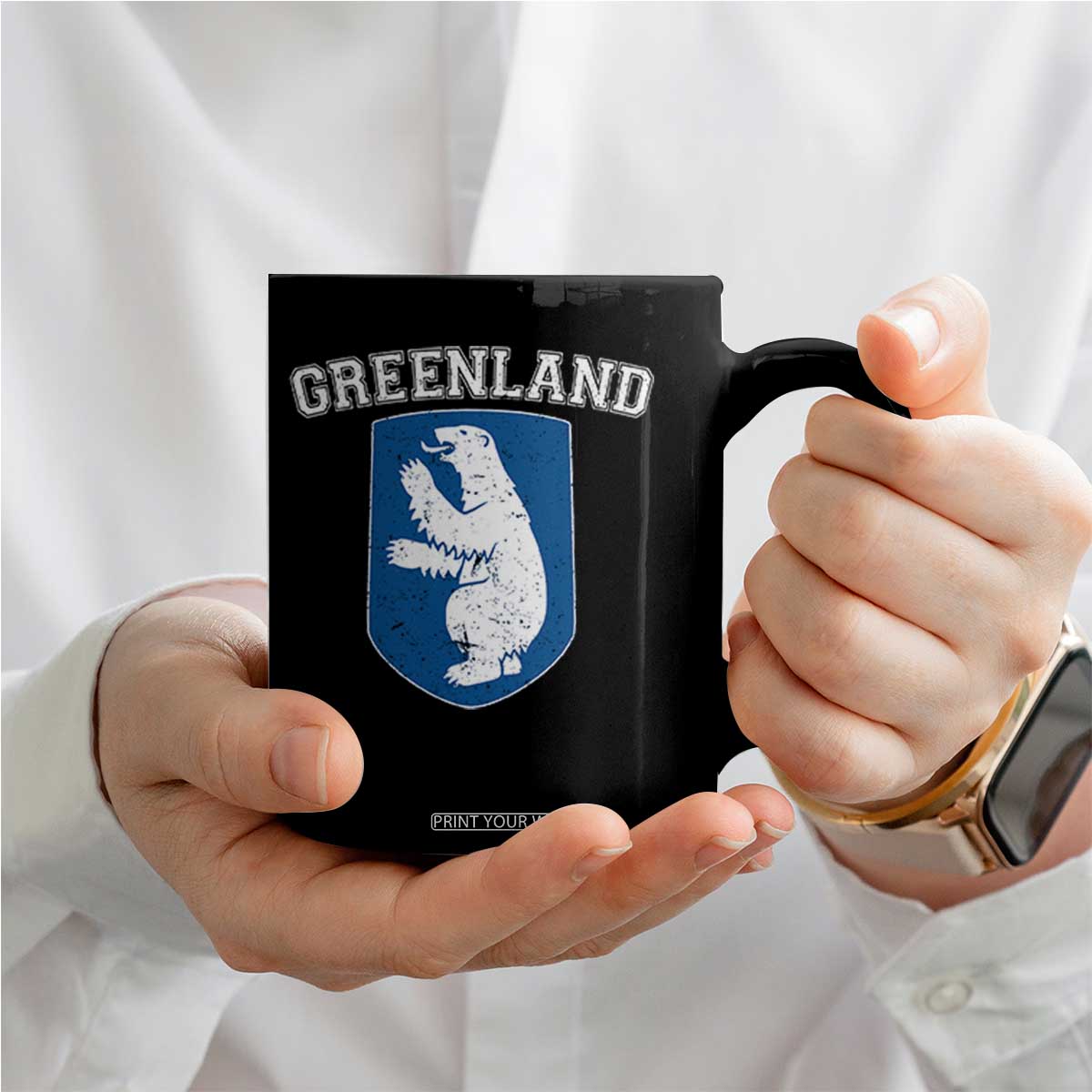 Greenland Coffee Mug Polar Bear Vintage Political Protest TS10 Print Your Wear