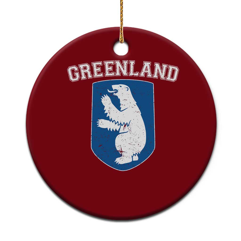 Greenland Ceramic Ornament Polar Bear Vintage Political Protest TS10 1pc Red Print Your Wear