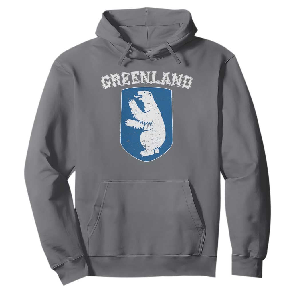 Greenland Hoodie Polar Bear Vintage Political Protest TS10 Charcoal Print Your Wear