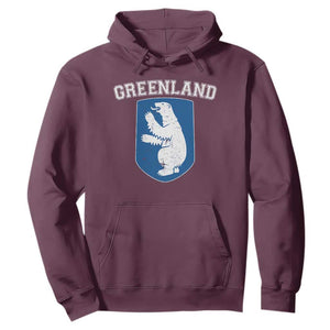 Greenland Hoodie Polar Bear Vintage Political Protest TS10 Maroon Print Your Wear