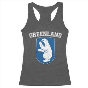 Greenland Racerback Tank Top Polar Bear Vintage Political Protest TS10 Dark Heather Print Your Wear