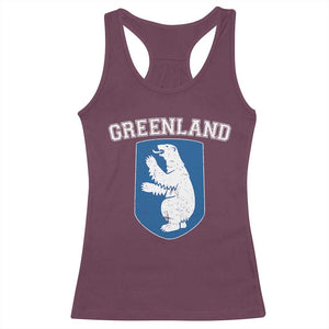 Greenland Racerback Tank Top Polar Bear Vintage Political Protest TS10 Maroon Print Your Wear