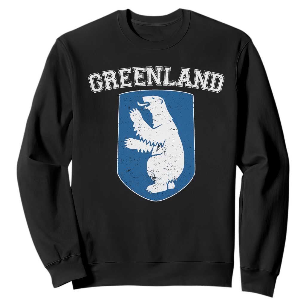 Greenland Sweatshirt Polar Bear Vintage Political Protest TS10 Black Print Your Wear